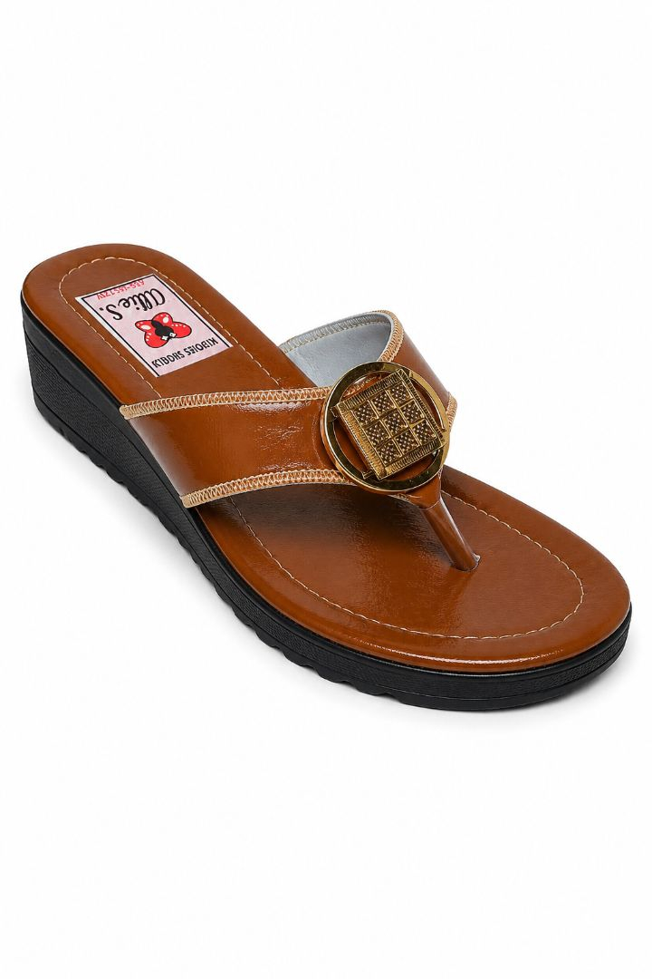 Womens Comfort Thong Wedge Sandal